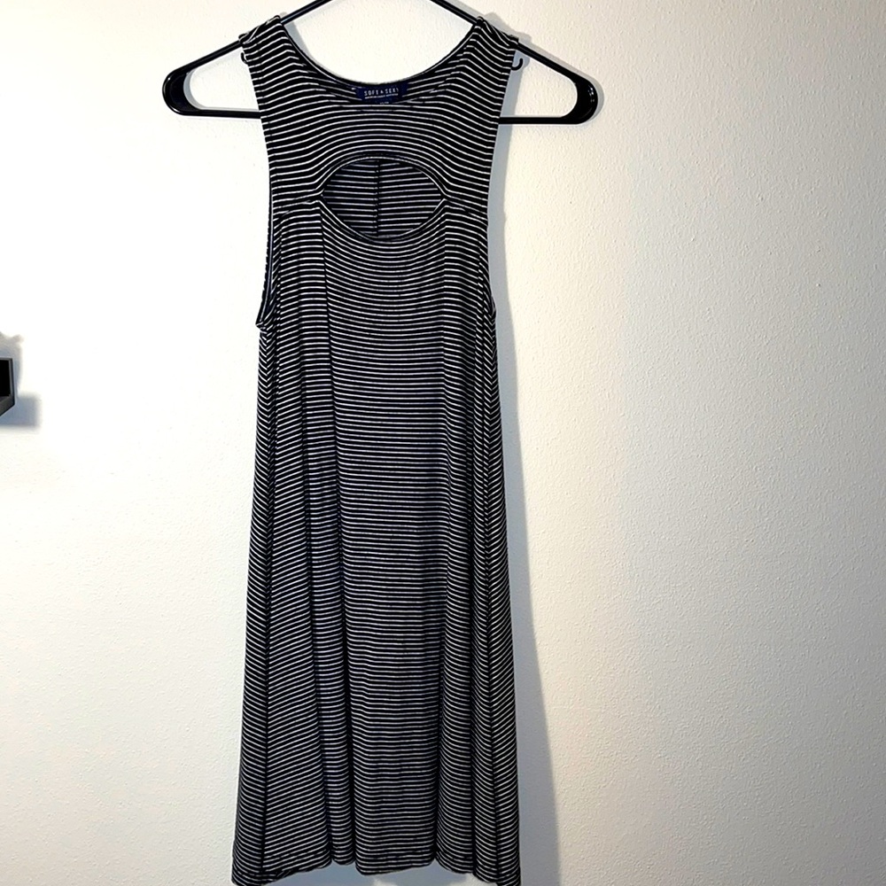 Black and White Striped Dress